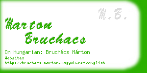 marton bruchacs business card
