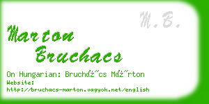 marton bruchacs business card